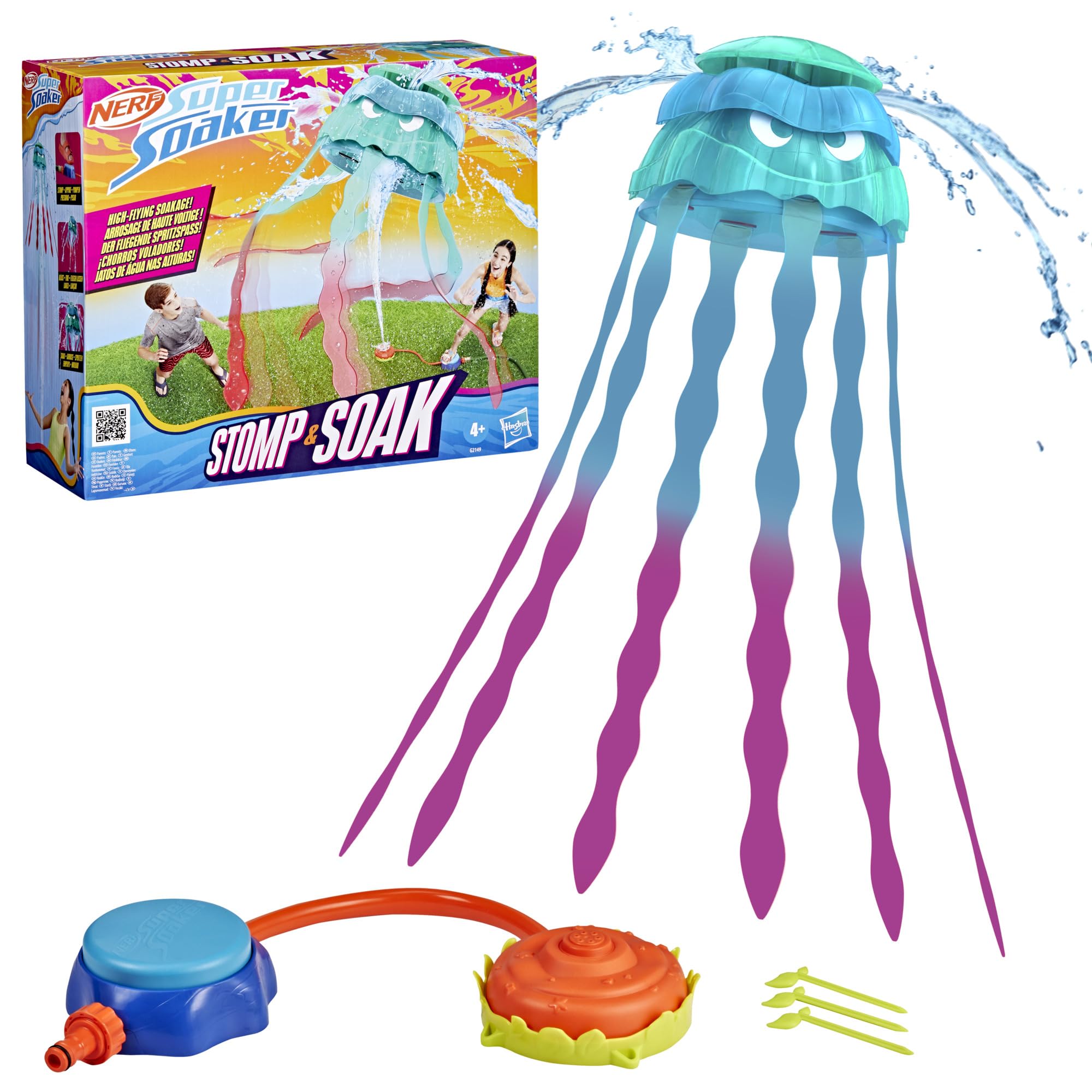 Nerf Super Soaker Stomp & Soak Water Toy | Jellyfish Launches Into